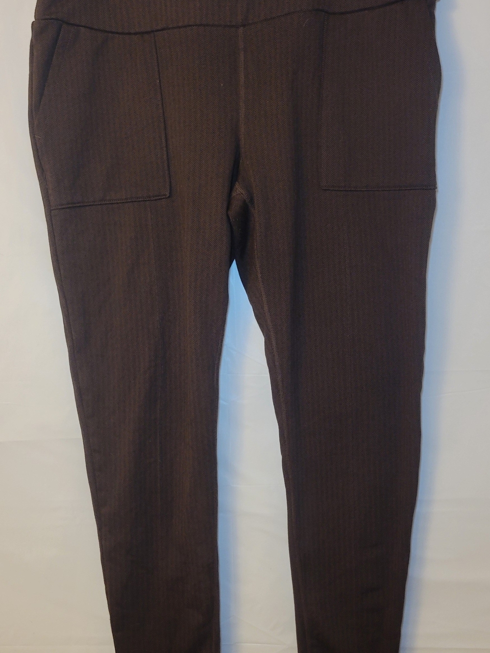Mondetta Men's Dark Brown Ponte Knit Tapered Pants